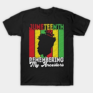 Juneteenth 1865 Independence Remembering My Ancestors T-Shirt